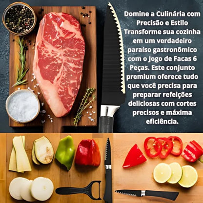 Kit Facas e tesouras para cozinha