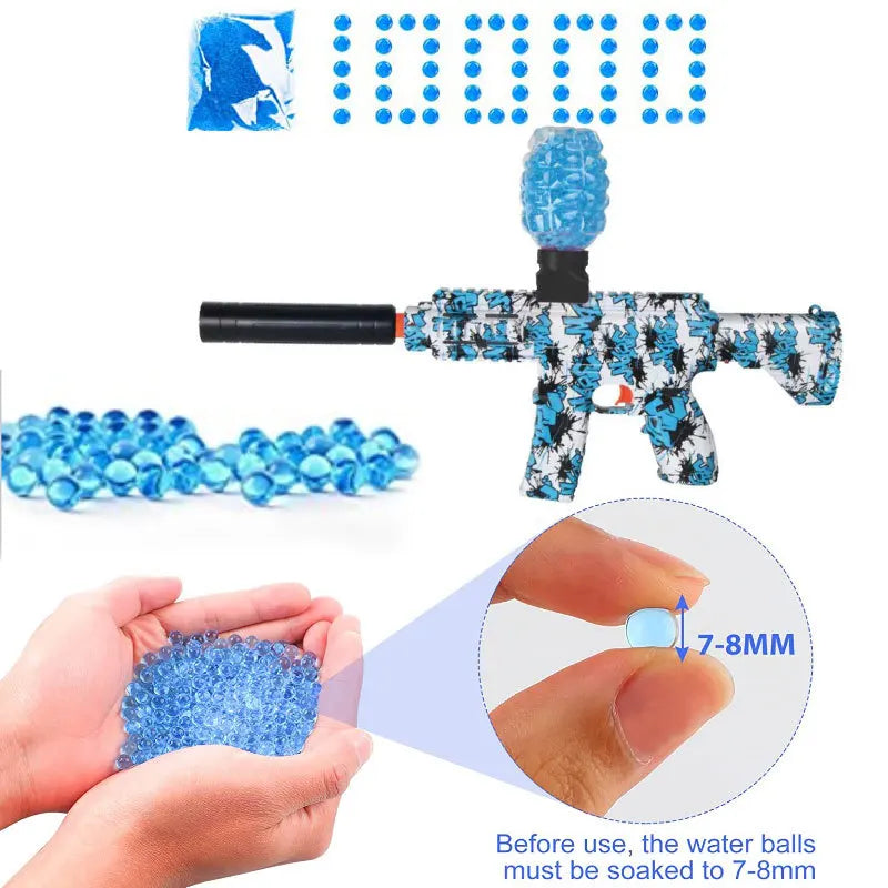 Water Ball Guns Electric Gun Toys Outdoor Sports Toys Kids Splatter Ball Water Gel Beads Toy Guns Firing Hydrogel 2024